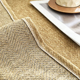 Jeté de Canapé Tissé Herringbone Camel