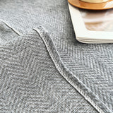 Jeté de Canapé Tissé Herringbone Gris