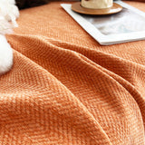 Jeté de Canapé Tissé Herringbone Orange