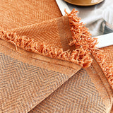 Jeté de Canapé Tissé Herringbone Orange