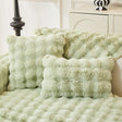 Housse coussin Vert Menthe clair - 1 pièce - Housses de coussin Luxe en Fausse Fourrure Molletonnée La Maison des Housses