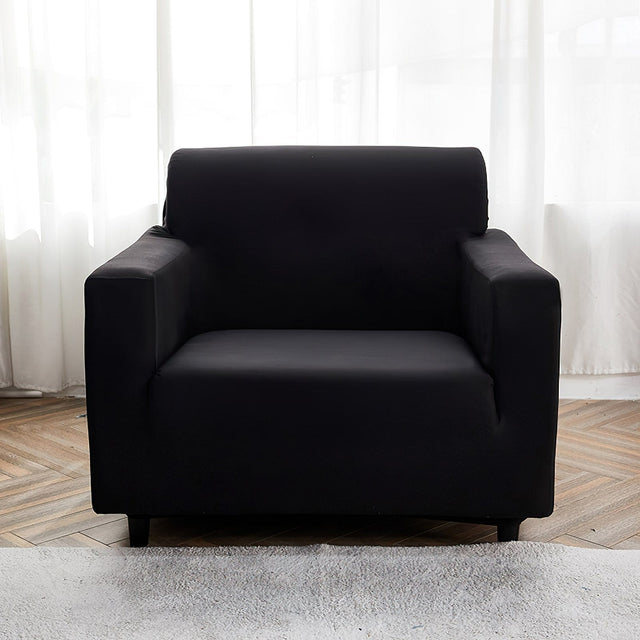 Housse fauteuil Noir - Housse de Fauteuil Extensible La Maison des Housses