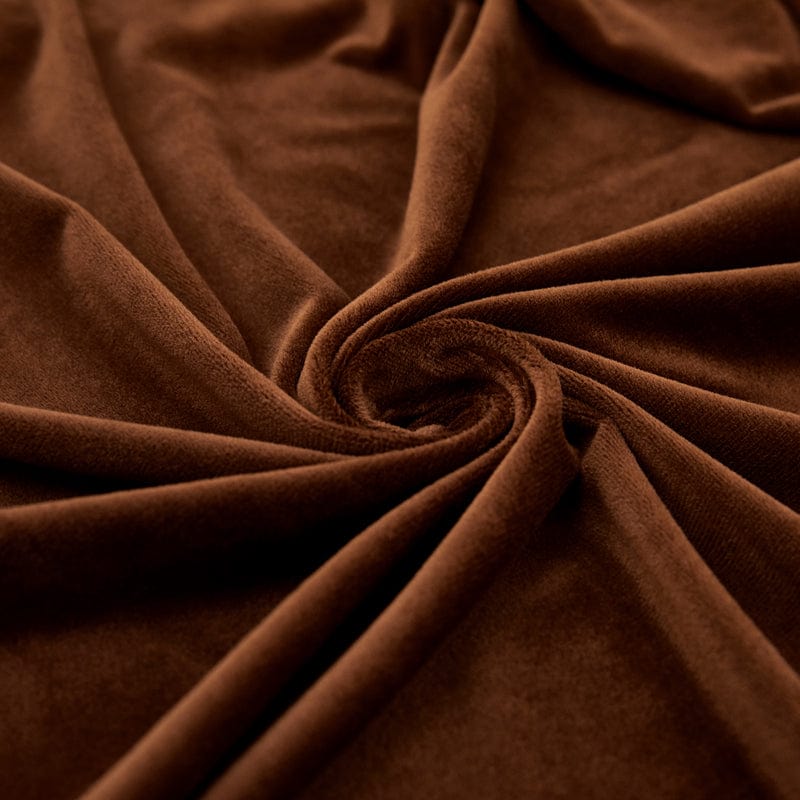 Marron - Housse en velours pour coussin de canapé La Maison des Housses