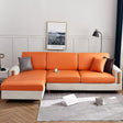 Orange - Housse en Simili cuir pour Coussins de Canapé La Maison des Housses