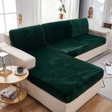 Vert - Housse en velours pour coussin de canapé La Maison des Housses