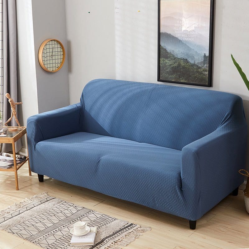 Housse canapé Bleu - Housses Gaufrées 100% Waterproof et Ultra résistantes Extensibles de Fauteuil et Canapé La Maison des Housses