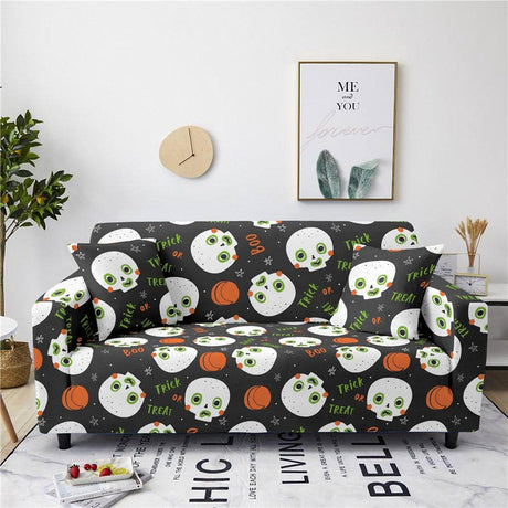 Housse canapé Boo Halloween - Housses Extensibles de Fauteuil et Canapé La Maison des Housses