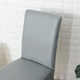 Housse chaise Gris - Housses Extensibles de chaise en simili cuir La Maison des Housses