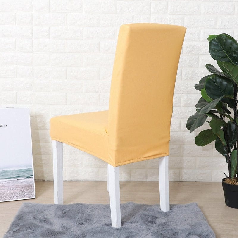 Housse chaise Jaune - Housses Extensibles de chaise en simili cuir La Maison des Housses