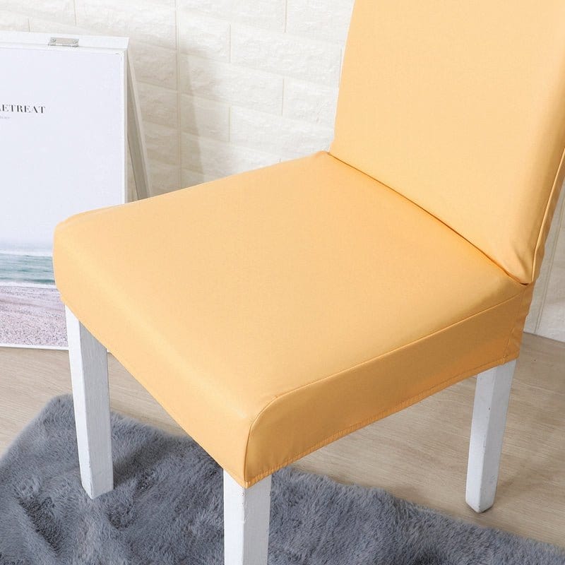 Housse chaise Jaune - Housses Extensibles de chaise en simili cuir La Maison des Housses