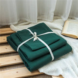 Parure de lit Vert - Drap housse / Housse de couette / 2 taies d'oreiller La Maison des Housses